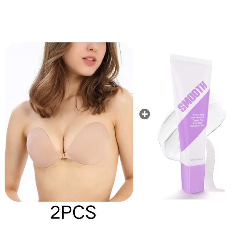 💗2 zum Preis von 1 – 2 Paar - 🎁Selbstklebende, unsichtbare BHs mit Raffungen