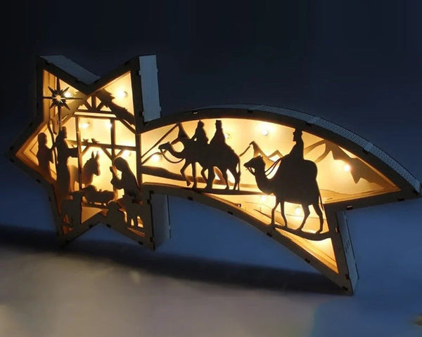 StarWood™ - LED-Weihnachtssterne aus Holz [Letzter Tag Rabatt]