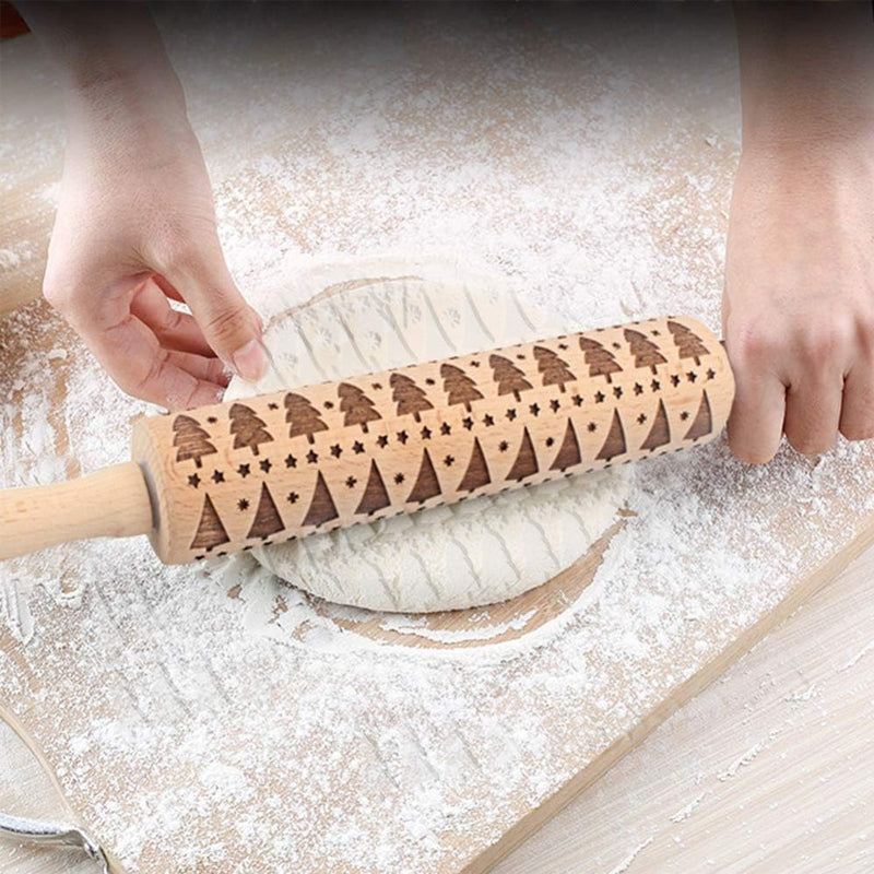 EasyCarve™ - Weihnachtliche Rolling Pins aus Holz [Letzter Tag Rabatt]