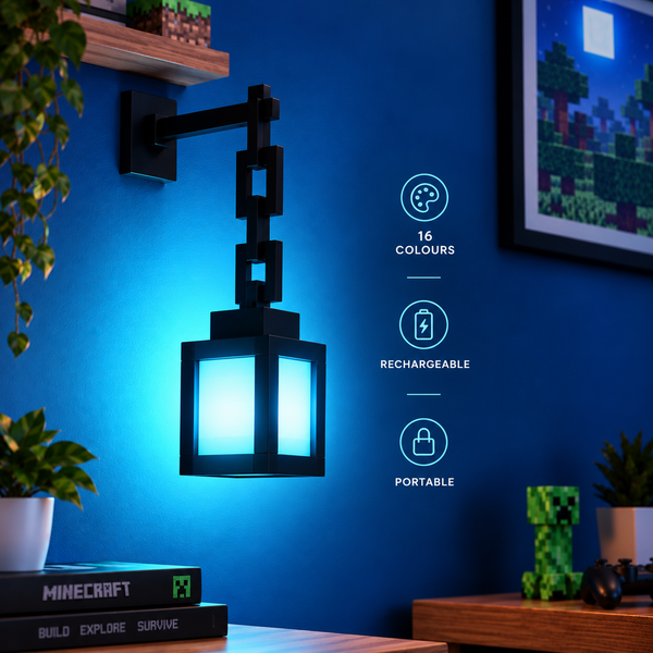 BlockGlow™ Minecraft-Laternenlampe | 16 Farben für dein Pixel-Paradies