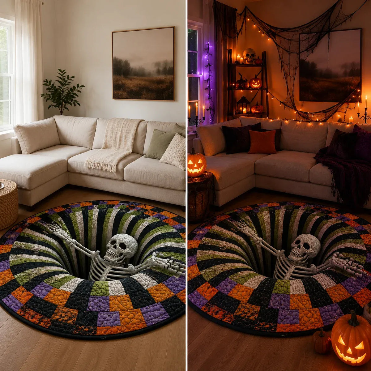 SpookDepth™ 3D Halloween Illusions-Teppich | Schauriger Tiefeneffekt