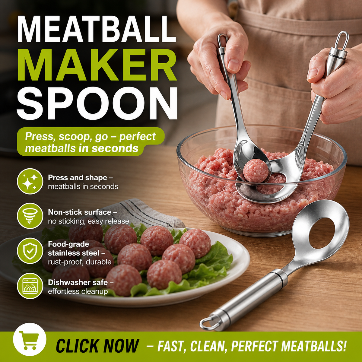 MeatForm™ Fleischbällchenformer | Schnelles Formen & sauberes Arbeiten in der Küche