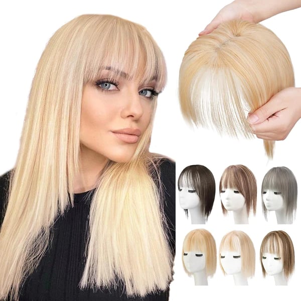 HairEleganz | Natürlicher Haar-Topper mit Vollem Pony