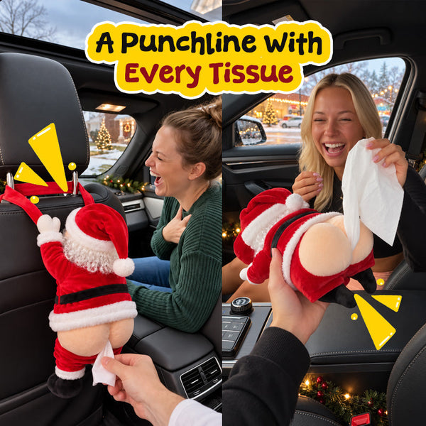 SantaGiggle™ Taschentuchbox-Hülle | Lustiger Weihnachts-Hingucker