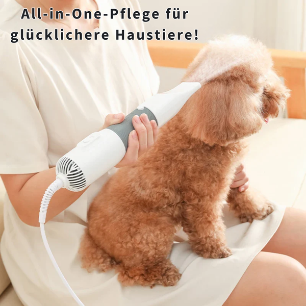 PetGroove™ | 3-in-1 Haustierhaartrockner und Pflegebürste – Schnelle und sanfte Fellpflege