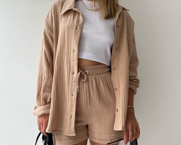 Agatha™ - Zweiteiliger langärmeliger Hemd & Hose | 50% Rabatt