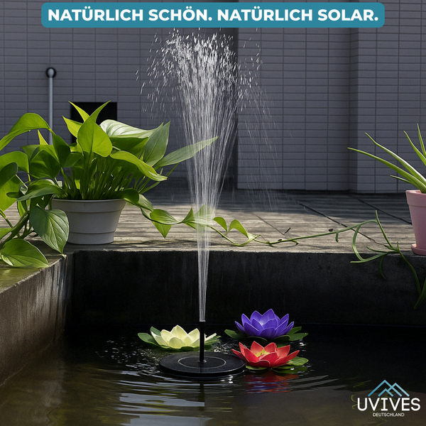 AquaBloom™ – Solarbrunnen für Ruhe & Eleganz im Garten