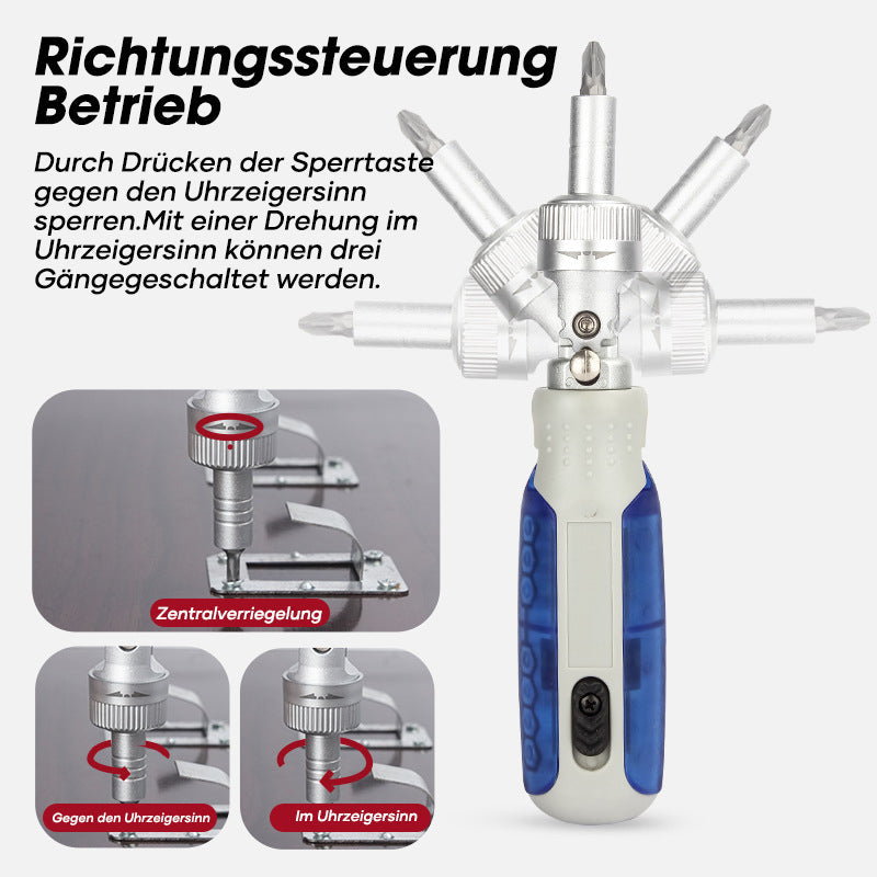 EasyScrew™ – 14-in-1 Ratschen-Schraubendreher für Haushalt & Werkstatt