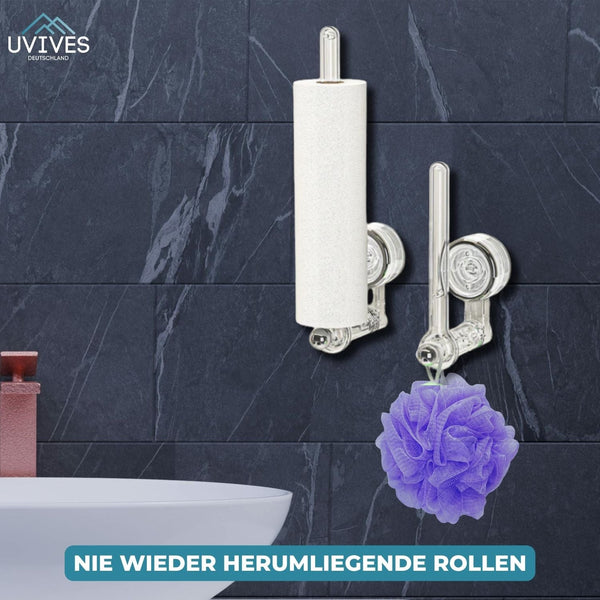 GripRoll™ - Multifunktionaler Vakuum-Saugnapf-Toilettenpapierhalter
