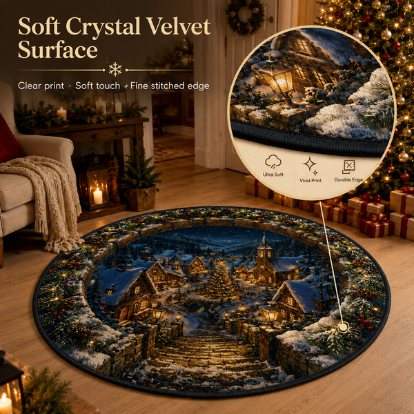 WinterVista™ 3D Weihnachts-Illusions-Teppich – Magische 3D-Tiefe für festliche Räume