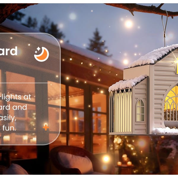 LichtNest™ Solar-Vogelfutterhaus – Dekorative Gartenbeleuchtung & Vogelfütterung