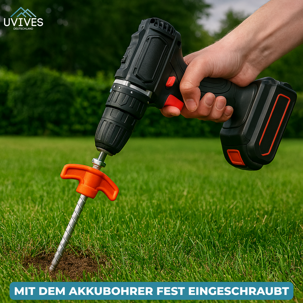 2+2 GRATIS | DrillPeg™ – Zelt sicher verankern in Sekunden