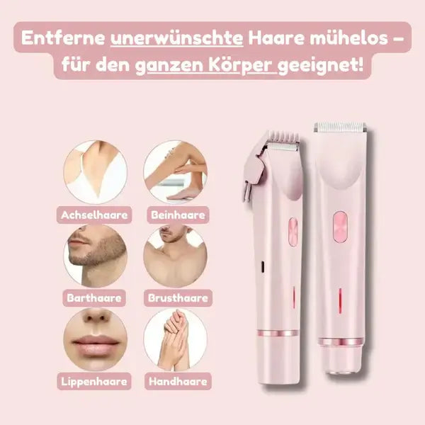 SeidenGlanz™ | 2 in 1 Damenrasierer für glatte und gepflegte Haut