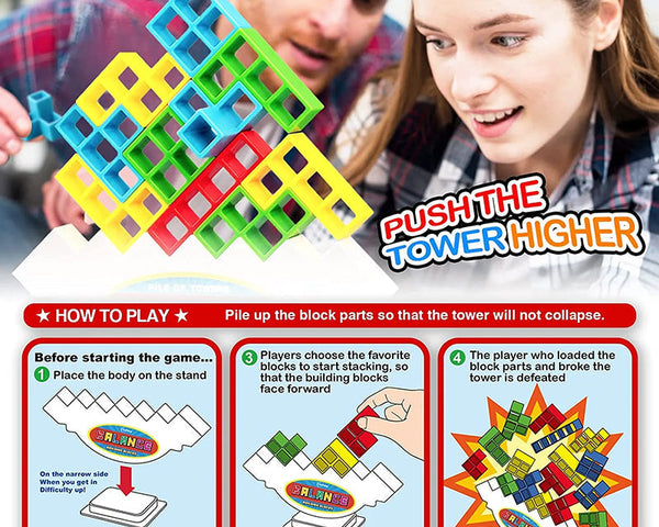 BalanceTower® - 3D-Turmstapelspiel für Endlosen Spaß und Kreativität! | 50% Rabatt