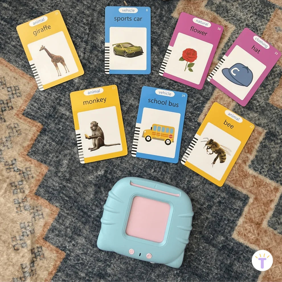 TalkiJoy™ Montessori Sprechkarten – Interaktives Lernspielzeug für erste Wörter | Spielerisch Sprache entdecken