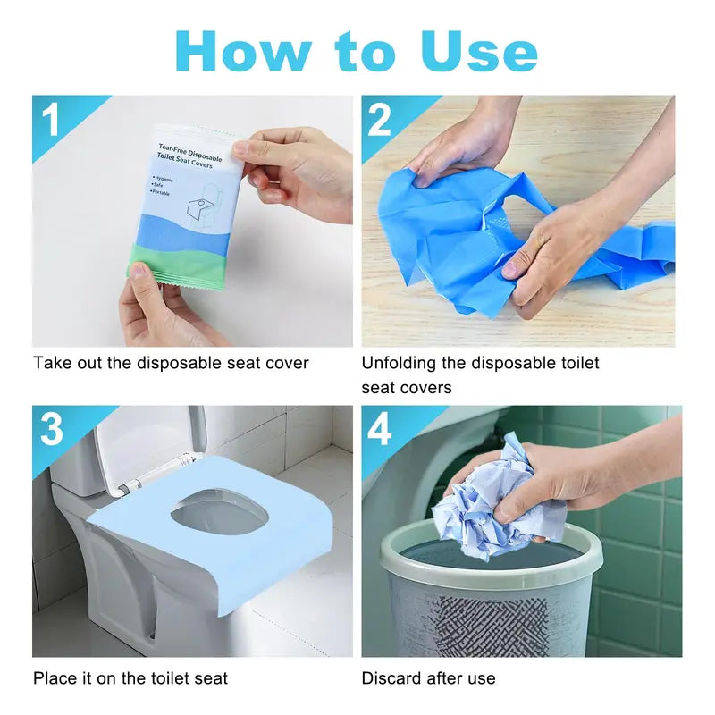 HygiSeat™ | Hygienische Einweg-Toilettensitzauflagen für unterwegs