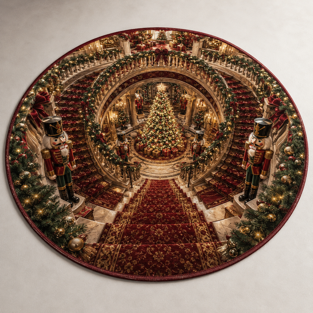 WinterVista™ 3D Weihnachts-Illusions-Teppich – Magische 3D-Tiefe für festliche Räume
