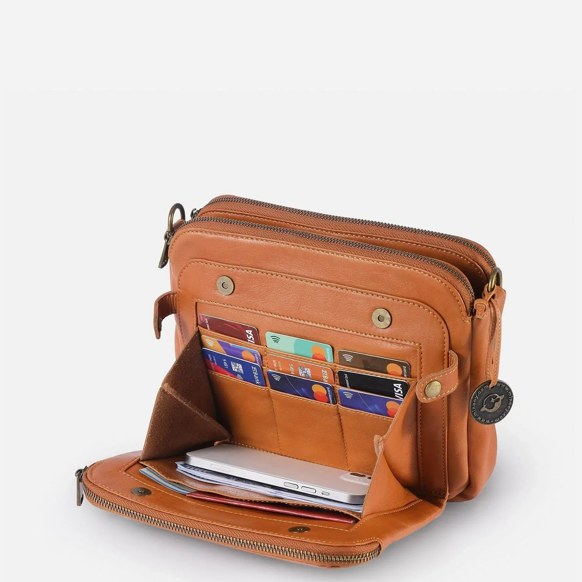Leder Crossbody Tasche