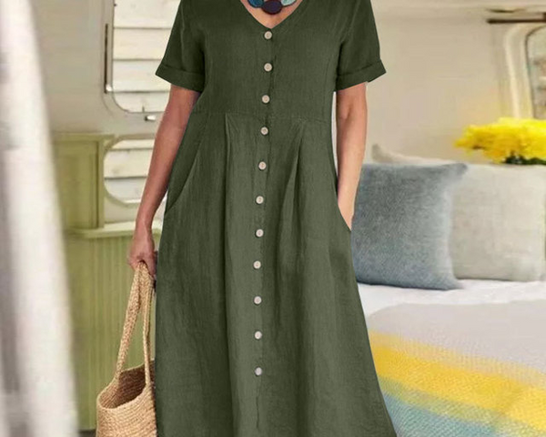 Sandra™ | Schickes Baumwolle Kleid