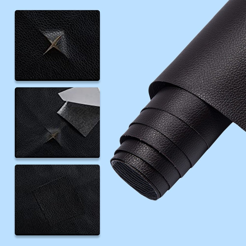 Leder Reparatur Set | Selbstklebend | Für Möbel & Autositze | 137x50 cm