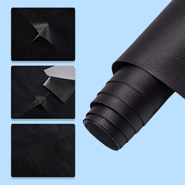 Leder Reparatur Set | Selbstklebend | Für Möbel & Autositze | 137x50 cm