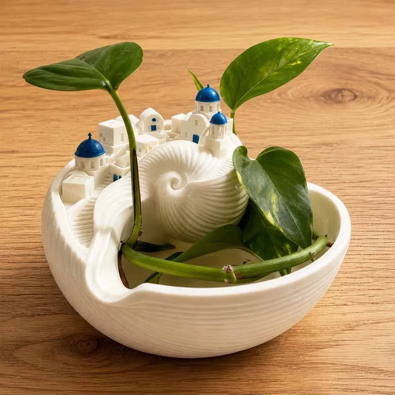 Aegeora™ Santorini Dekoschale | Mediterranes Flair für dein Zuhause