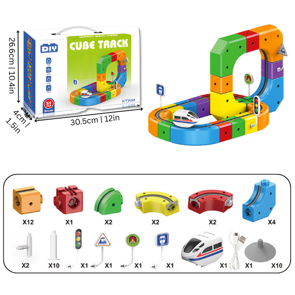 🚂 Racetrax™ 3D-Kinder-Rennbahn – Kreativer Spielspaß mit endlosen Strecken & Stunts