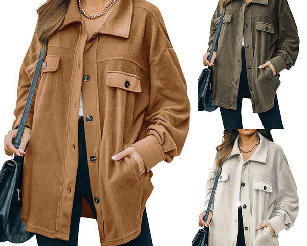 Elise™ Fleece-Knopf-Jacke.