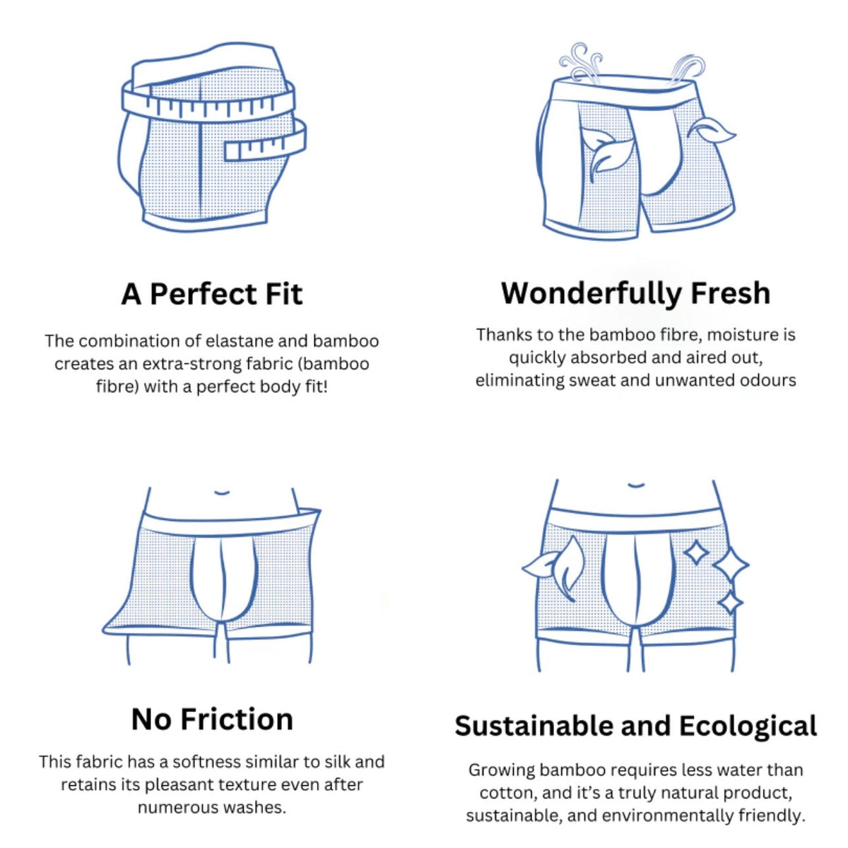BreezeFlex™ Bambus-Boxershorts – Kühl, Atmungsaktiv & Seidig Weich
