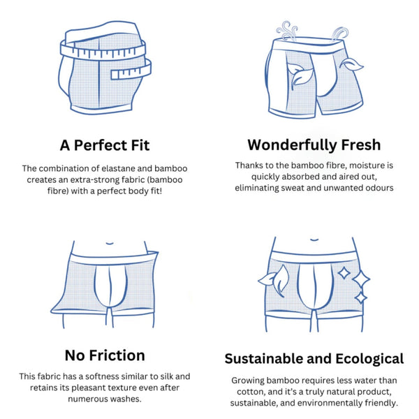 BreezeFlex™ Bambus-Boxershorts – Kühl, Atmungsaktiv & Seidig Weich