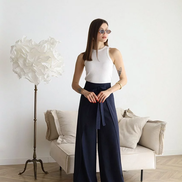 Lina™ – Weit geschnittene Leinenhose | 50% RABATT