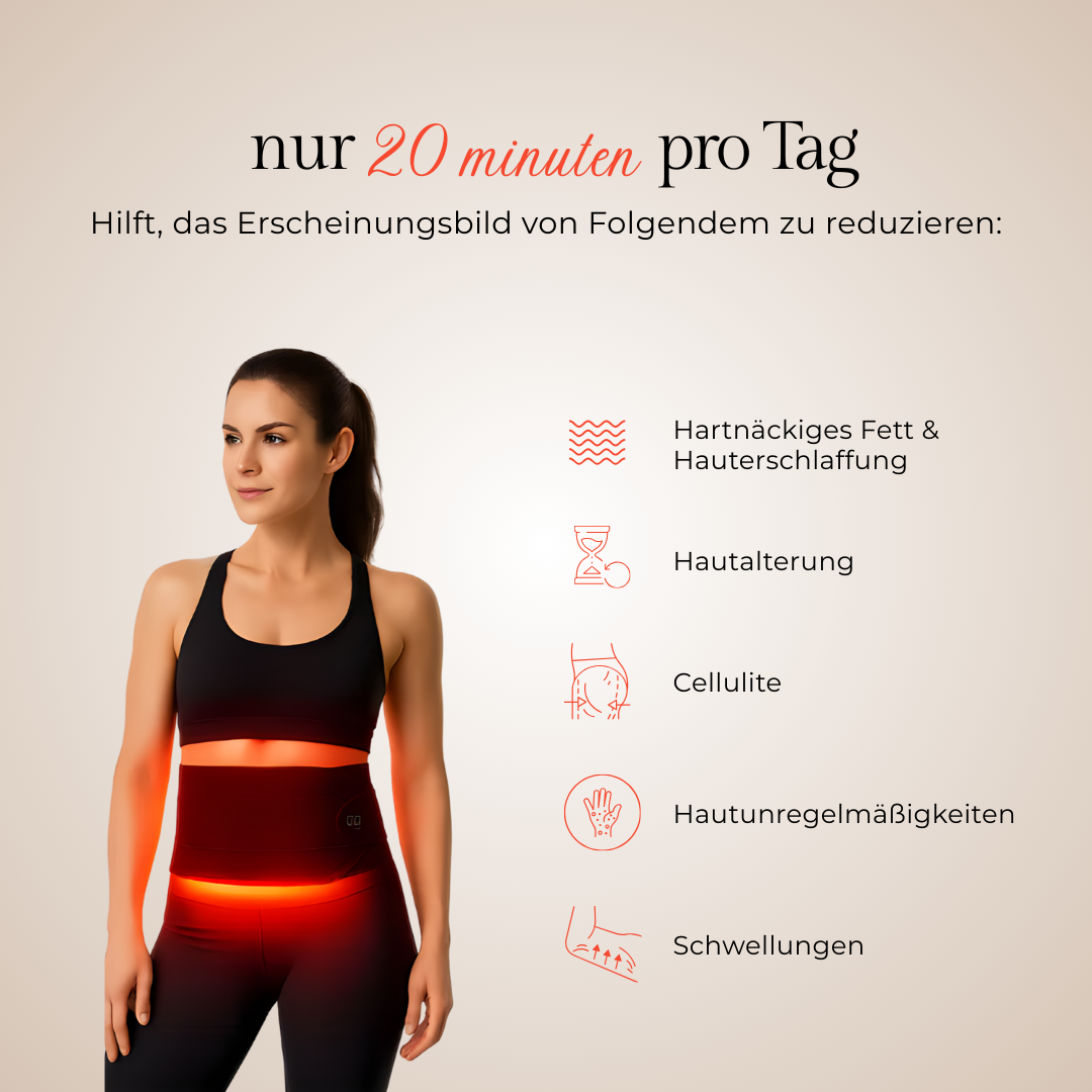 DEFINORA™ Waist | Dual-Wellenlängen Rotlichtgürtel mit 3-Lagen-Lift-Technologie™