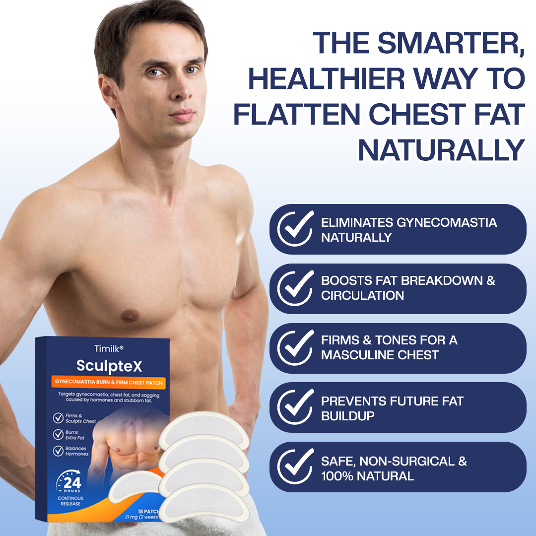Sculptiva®  Gynekomastie Burn & Firm Brustpflaster – Für eine straffere, definiertere Männerbrust