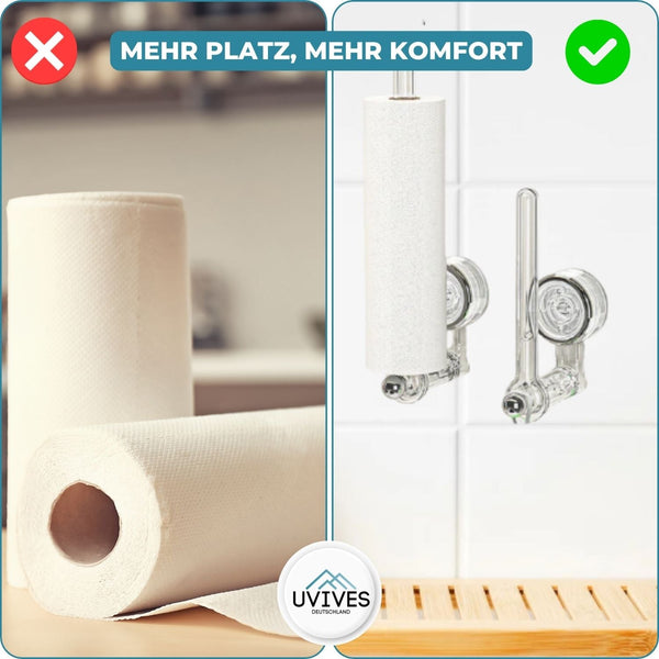 GripRoll™ - Multifunktionaler Vakuum-Saugnapf-Toilettenpapierhalter