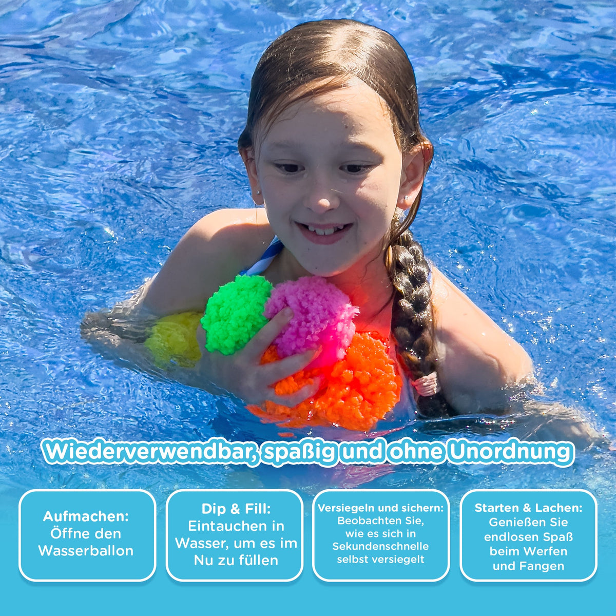 20 KiddoSpace Wiederverwendbare Wasser-Schwammbälle (10 kaufen, 10 GRATIS dazu)