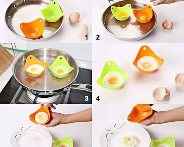 PoachEgg™ - Silikon-Eierpochierer Set [4er-Pack: 2+2 GRATIS!]