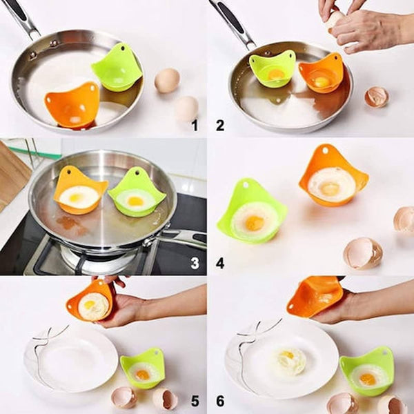 PoachEgg™ - Silikon-Eierpochierer Set [4er-Pack: 2+2 GRATIS!]