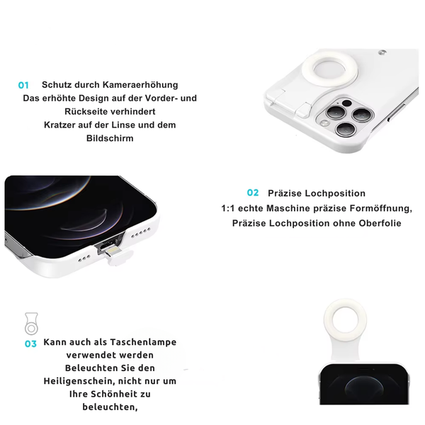 EasySnap™ - Selfie-Hülle mit integriertem Fülllicht für perfekte Aufnahmen