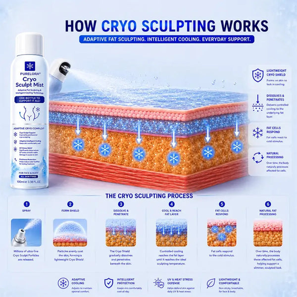Cryovelle™ 4-in-1 Cryo Sculpt Mist – Kühlung, Straffung & Körperkontur für den Alltag