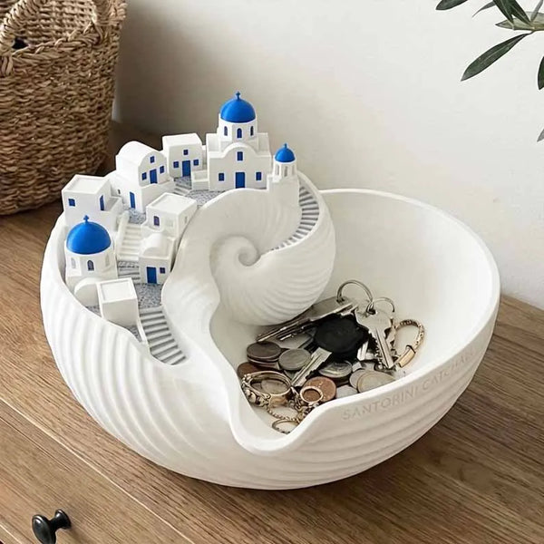 Aegeora™ Santorini Dekoschale | Mediterranes Flair für dein Zuhause
