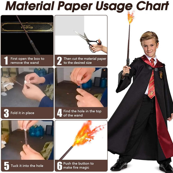 SpellVanta™ Harry Potter Zauberstab | Magischer Feuereffekt für echte Zaubermomente