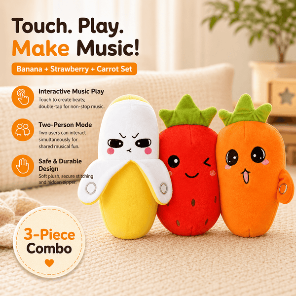 MeloJoy™ Interaktives Musik-Plüschtier | Berührungsgesteuerter Spielspaß für Kinder