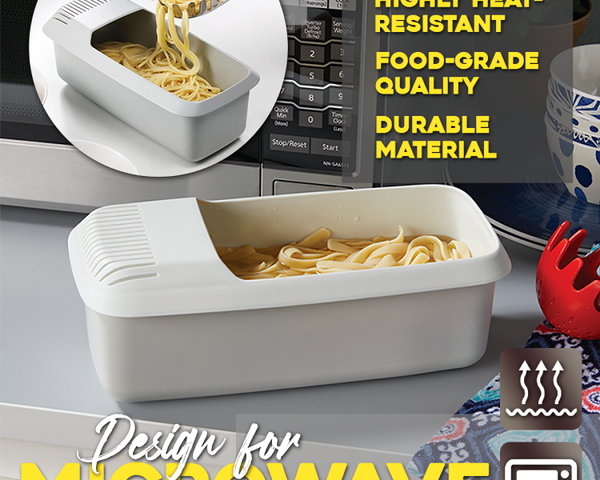 50% RABATT | EasyPasta - Hitzebeständiges Mikrowellen-Nudelsieb [Letzter Tag Rabatt]