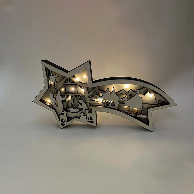 StarWood™ - LED-Weihnachtssterne aus Holz [Letzter Tag Rabatt]