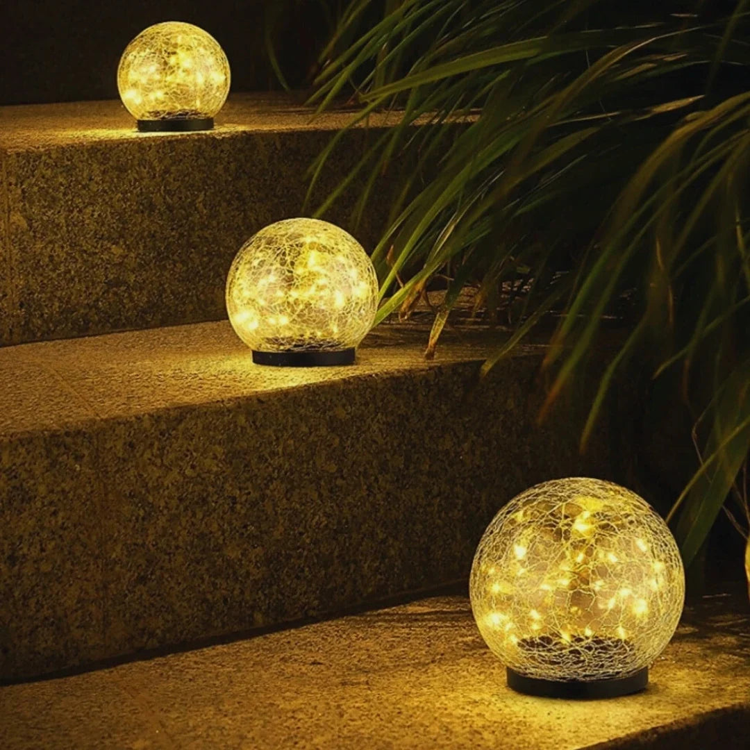 LumiSphere™ Solar-Gartenkugel | Warmes Licht & Magische Gartenatmosphäre