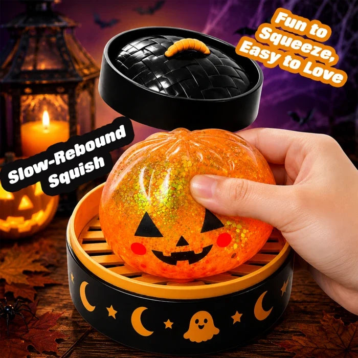 BooBun™ Halloween-Squishies – Glitzernde Überraschungsfiguren zum Drücken