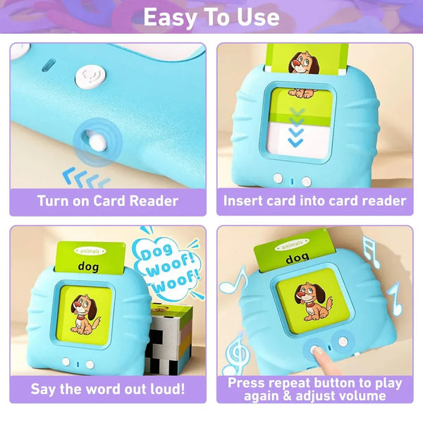 TalkiJoy™ Montessori Sprechkarten – Interaktives Lernspielzeug für erste Wörter | Spielerisch Sprache entdecken