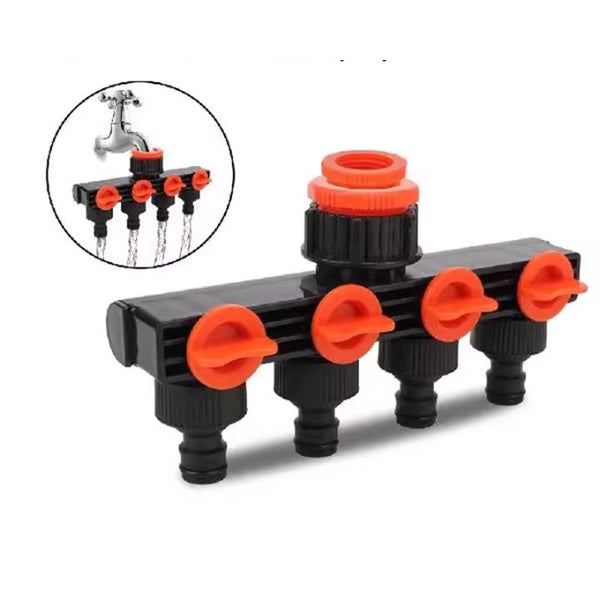 AquaSplit™ – 4-Wege Gartenschlauchverteiler für maximale Bewässerung!