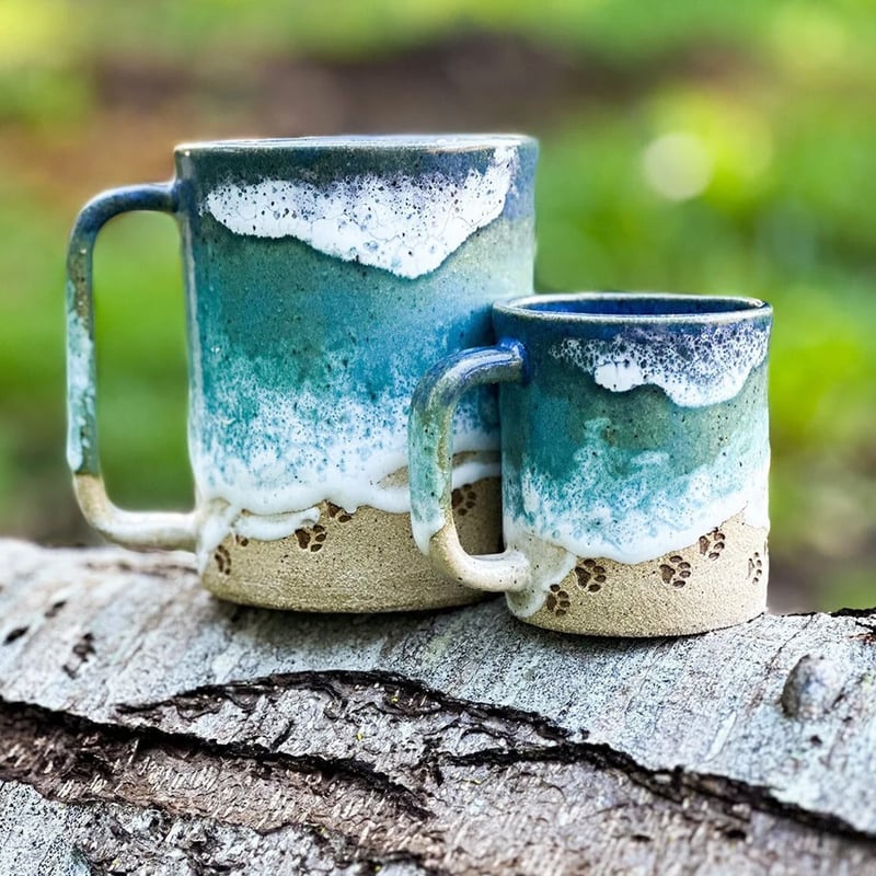 50% RABATT | OceanBrew - Cupshore 3D-gedruckter Keramik-Kaffeebecher mit Küstenlinie [Letzter Tag Rabatt]