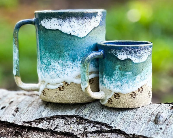 50% RABATT | OceanBrew - Cupshore 3D-gedruckter Keramik-Kaffeebecher mit Küstenlinie [Letzter Tag Rabatt]